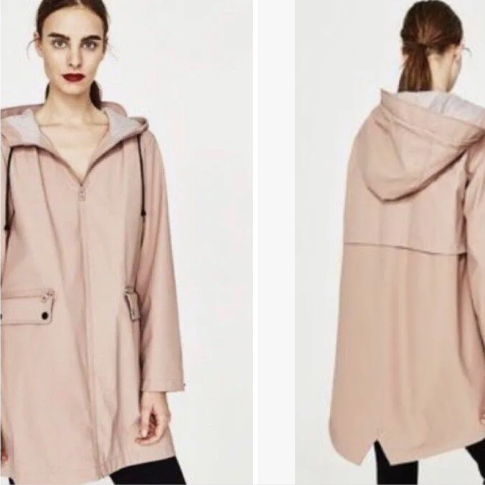 Blush pink rain coat size small